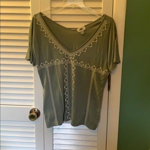 Green V Neck top